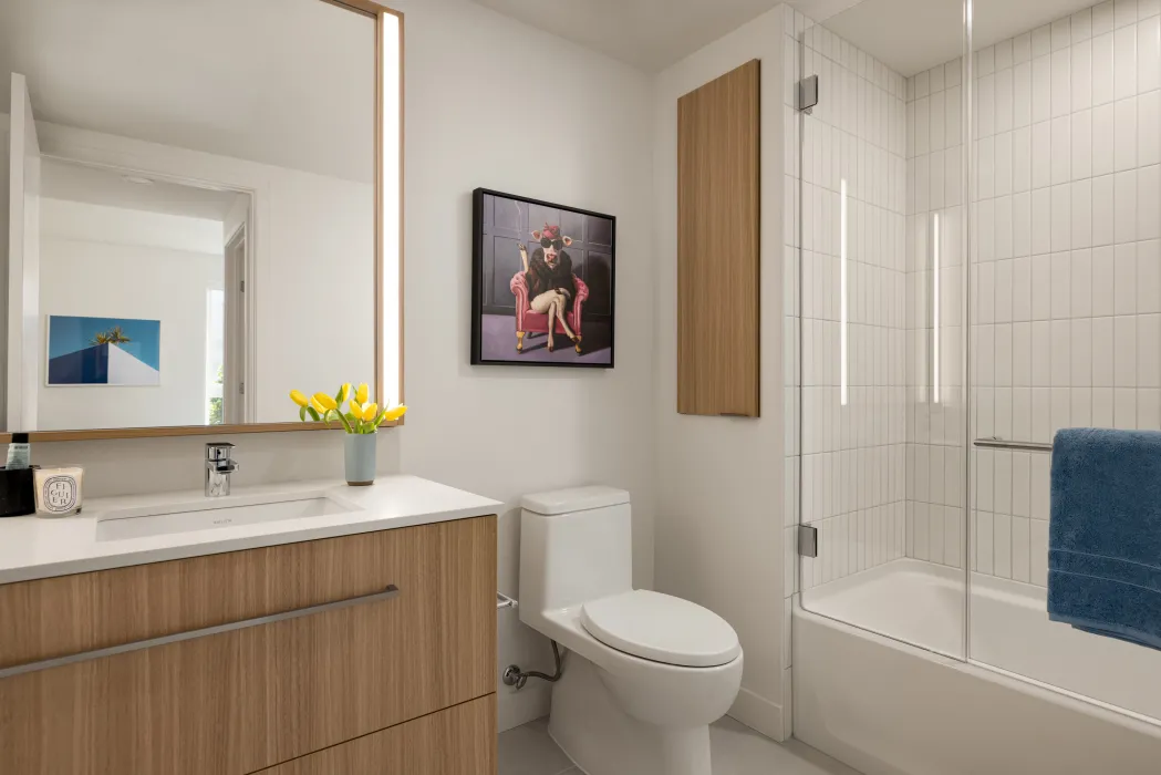 Unit bathroom at Felix.