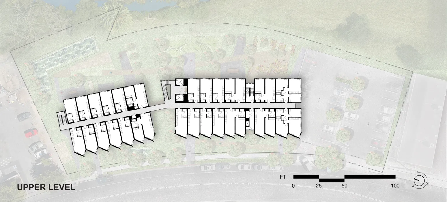 Upper-level site plan for Blue Oak Landing in Vallejo, California.