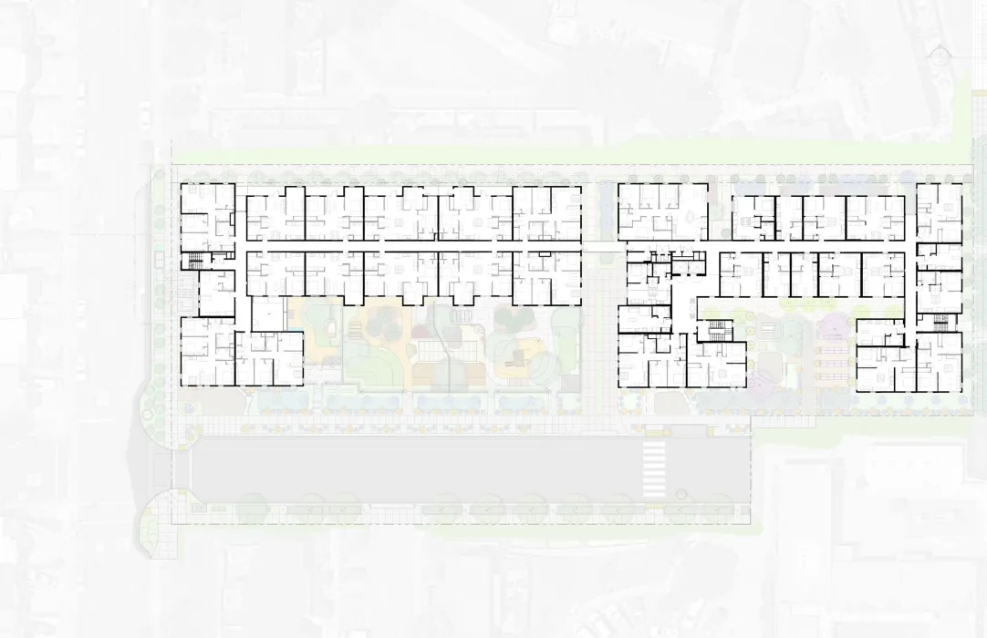 Level two site plan for Midway Village Phase 2.