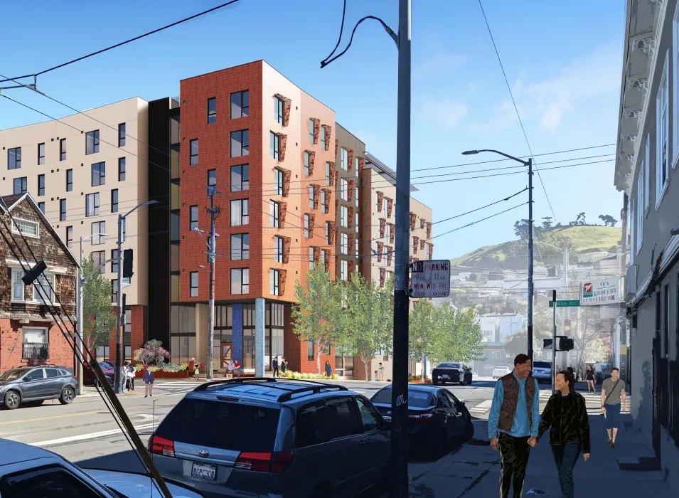 Exterior rendering of 1515 South Van Ness.