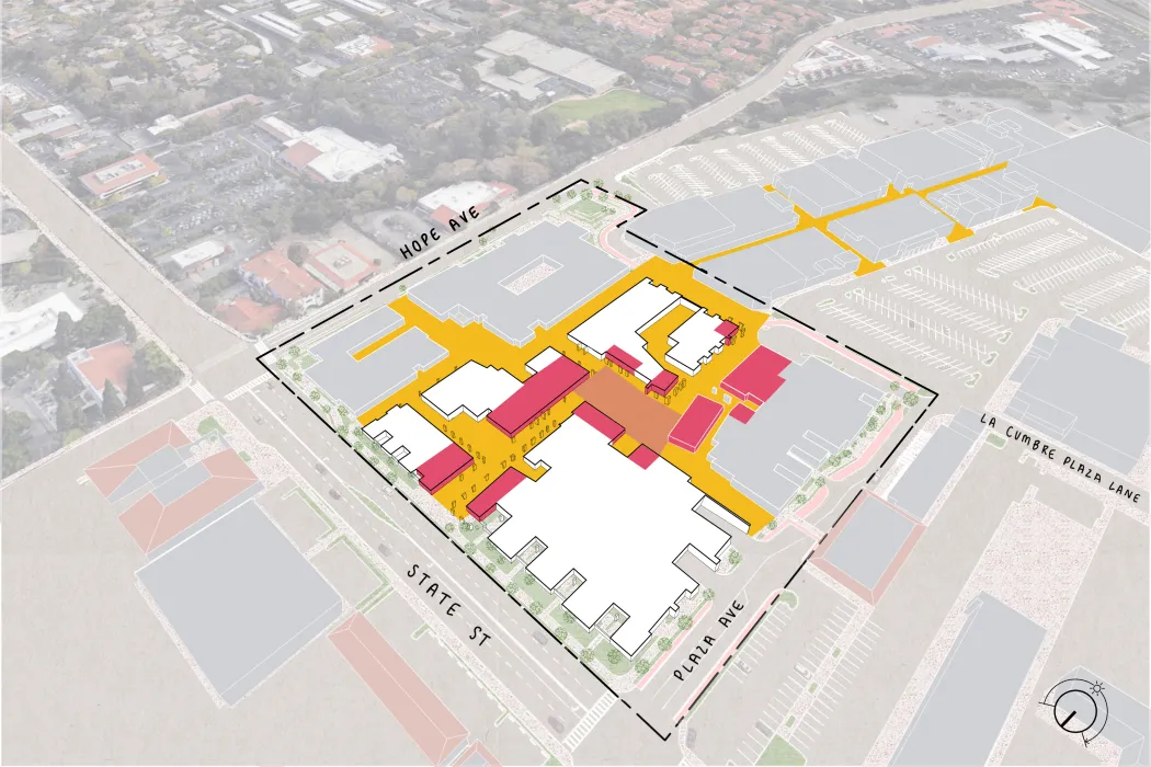 Diagram highlighting new retail at the Neighborhood at State & Hope.