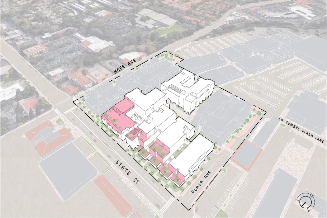 Diagram highlighting stepping at the Neighborhood at State & Hope.