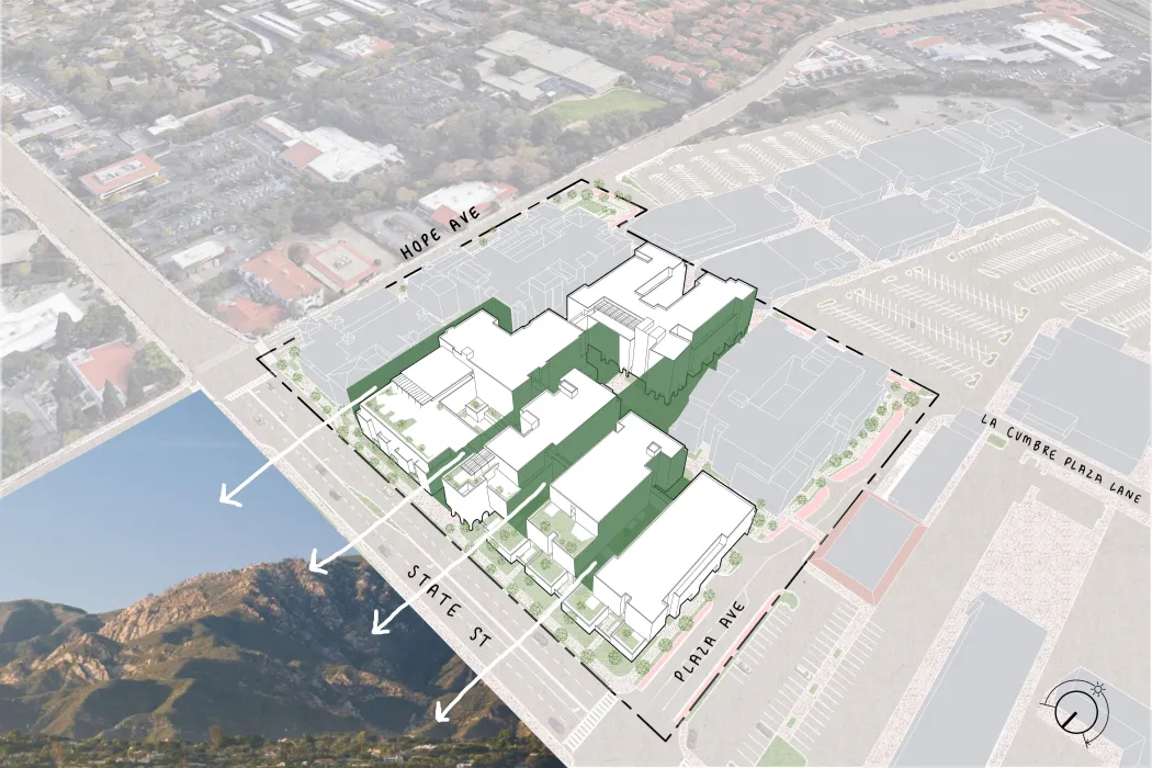 Diagram highlighting the views at the Neighborhood at State & Hope.