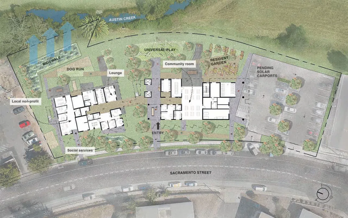 Site plan for Blue Oak Landing in Vallejo, California.