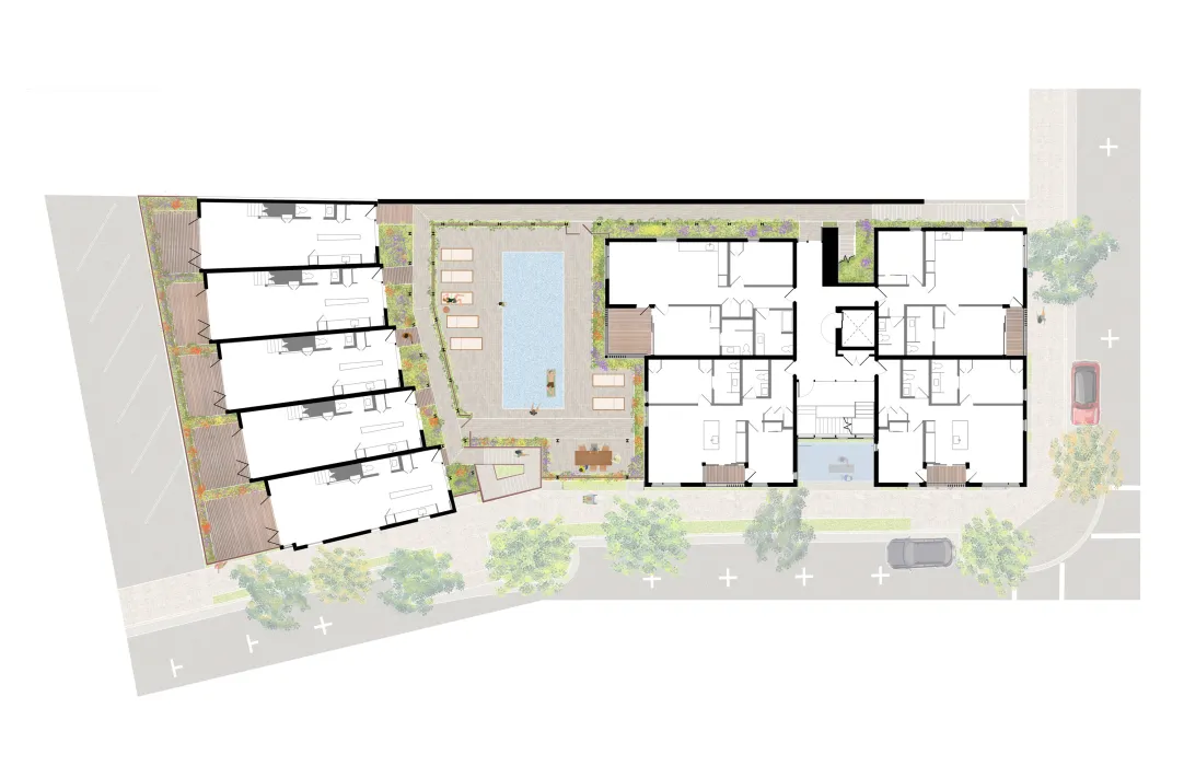 Level two floor plan for HH Residences.
