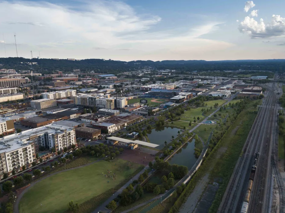 Railroad Park in Birmingham.