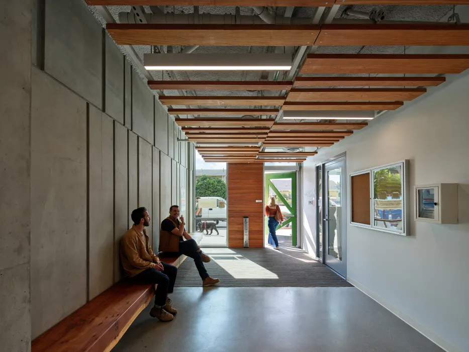 Lobby view toward front door
