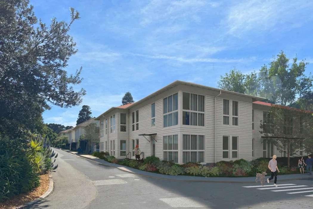 Rendered exterior corner view