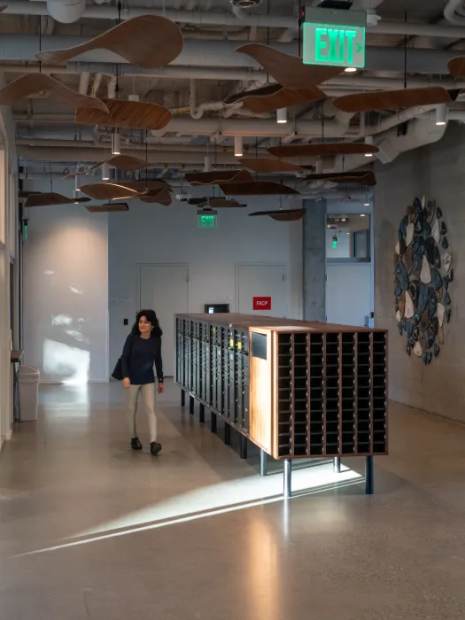 Mailbox center with resident