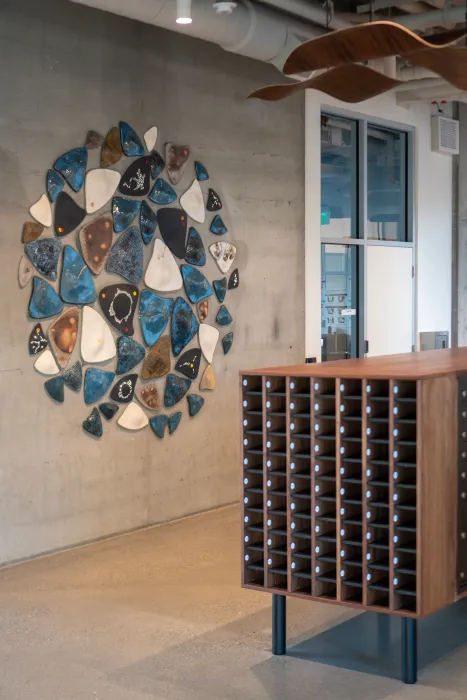 Custom tile installation with mailboxes