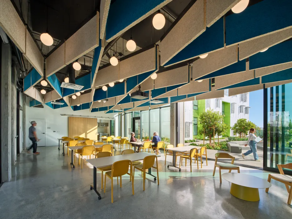 Common area opens to the courtyard