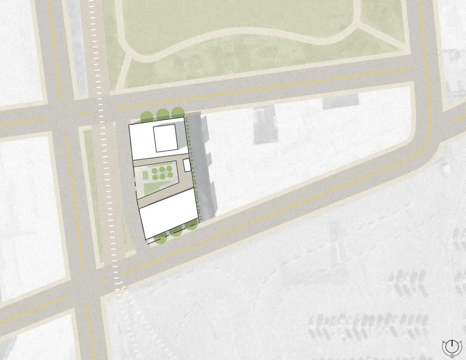 Site plan of apartment building