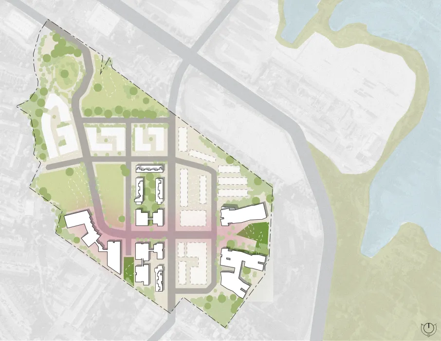 Site plan of the Hunters View neighborhood