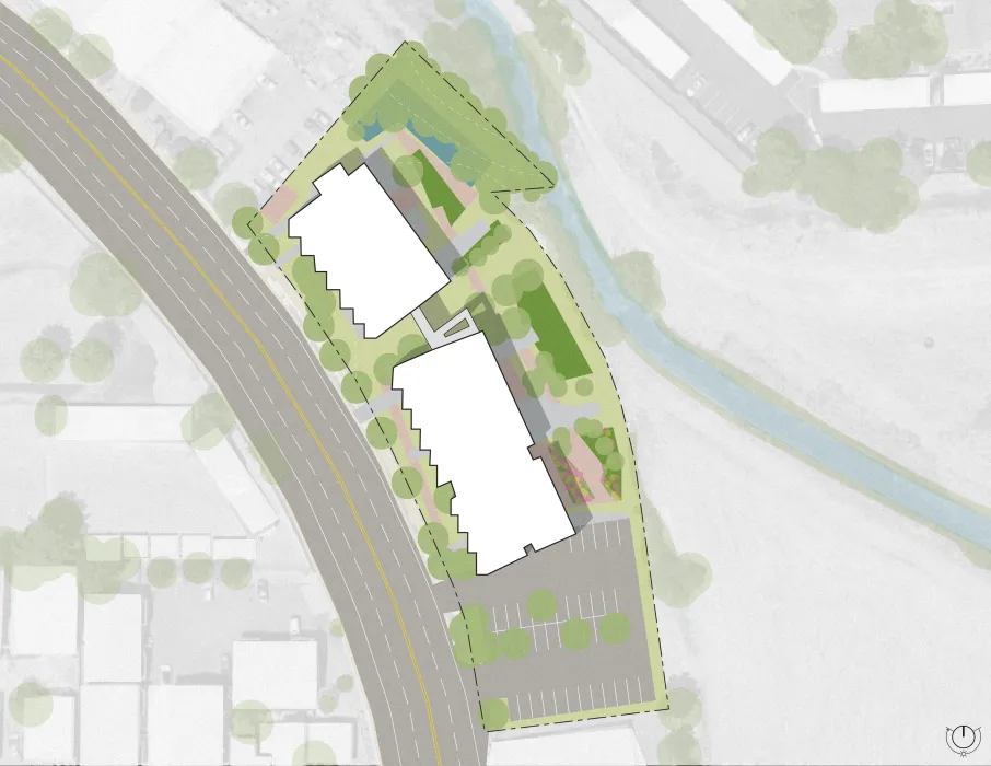 Site plan of multi-family housing project